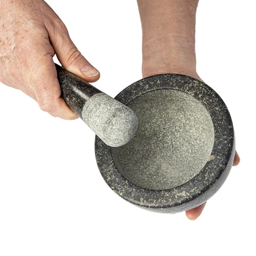 Mortero de cocina de granito - 13cm - 6