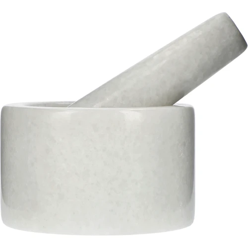 Mortero de cocina de mármol blanco - 10 cm - 3