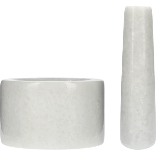 Mortero de cocina de mármol blanco - 10 cm - 4