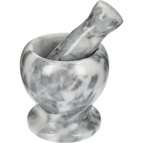 Mortero de cocina de mármol gris - 10 cm  - 1 