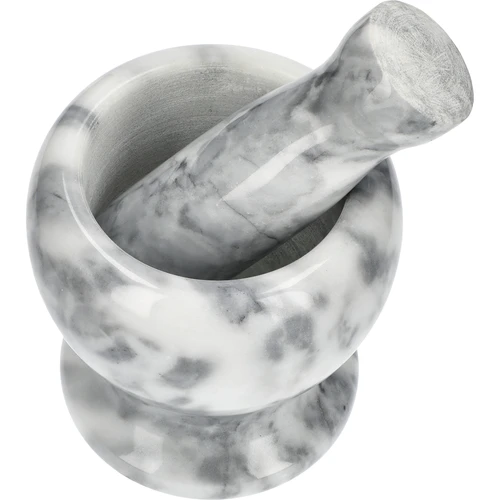 Mortero de cocina de mármol gris - 10 cm - 2