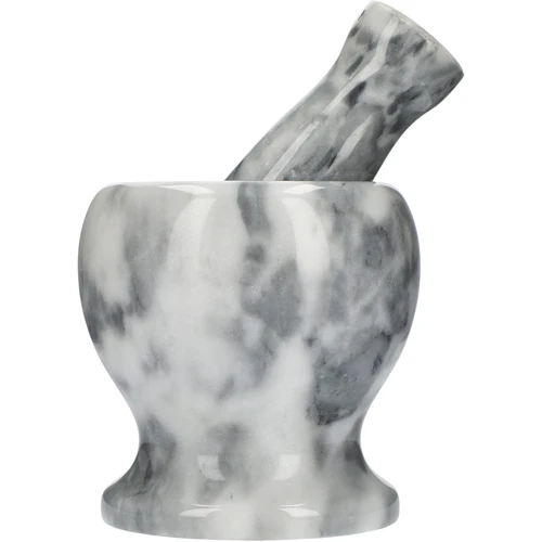 Mortero de cocina de mármol gris - 10 cm - 3