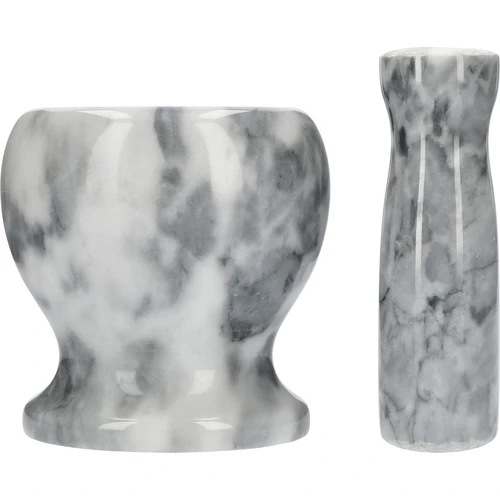 Mortero de cocina de mármol gris - 10 cm - 4