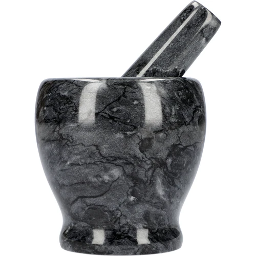 Mortero de cocina de mármol negro - 10 cm - 3
