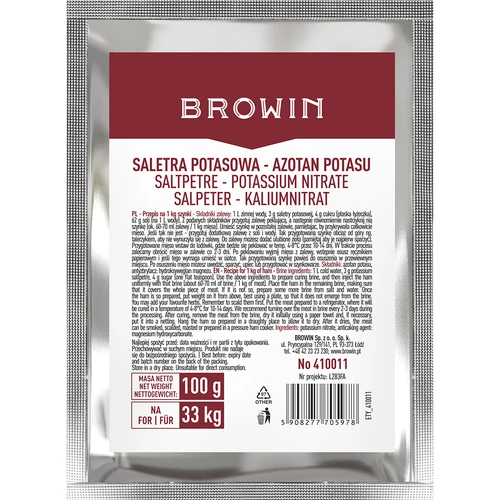 Nitrato de potasio para curar carnes 100g  - 1 