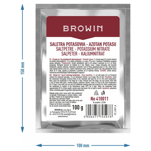 Nitrato de potasio para curar carnes 100g - 6