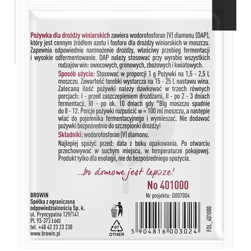Nutriente para levaduras vinícolas 10g - 2