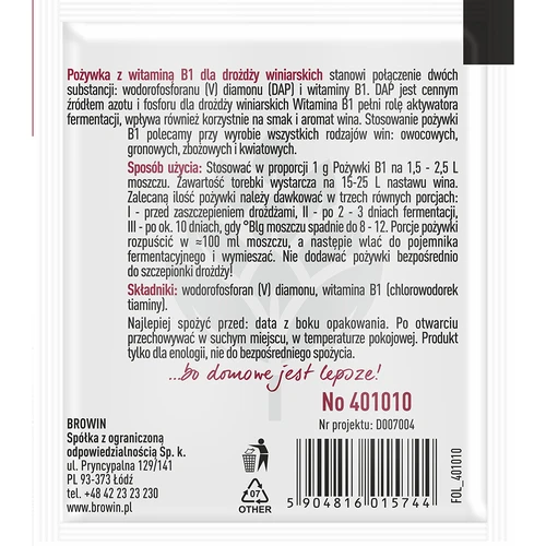 Nutriente para vino con vitamina B1 - 2