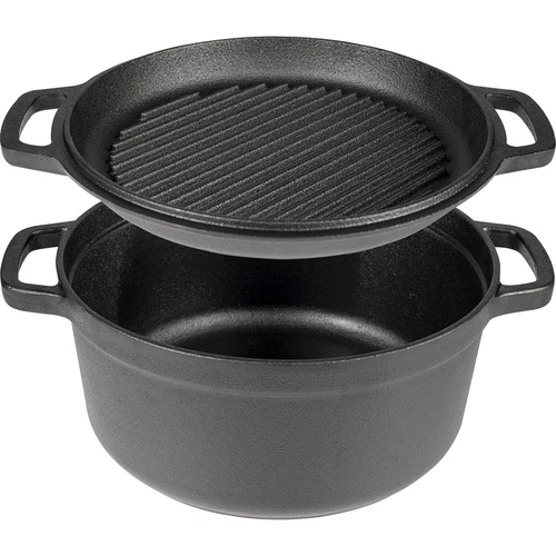 Olla de hierro fundido con sartén, 5 l  - 1 
