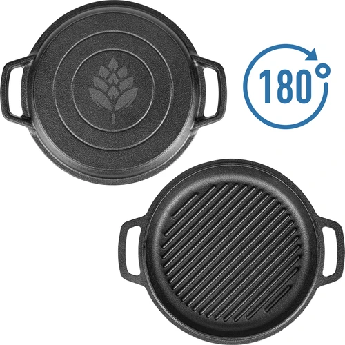 Olla de hierro fundido con sartén, 5 l - 8