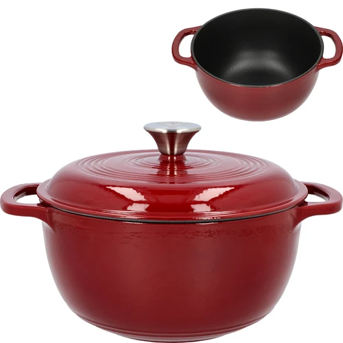 Olla de hierro fundido esmaltada - burdeos, 4 L  - 1 