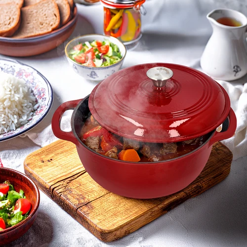 Olla de hierro fundido esmaltada - burdeos, 5,8L - 7