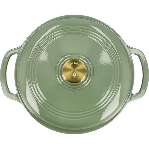 Olla de hierro fundido esmaltada - color salvia, 5,8L - 3