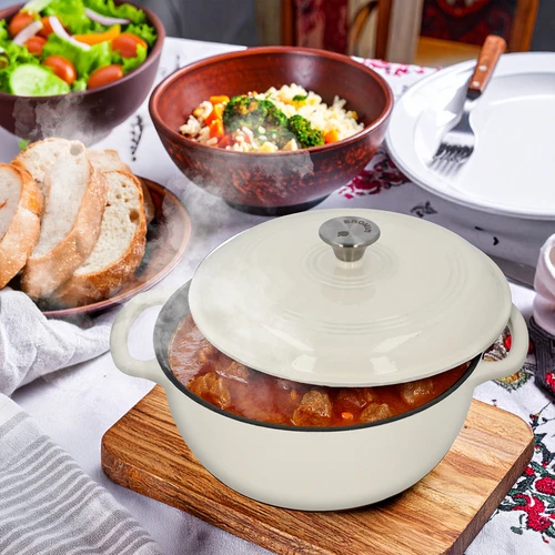 Olla de hierro fundido esmaltada - ecru, 5,8 L - 7