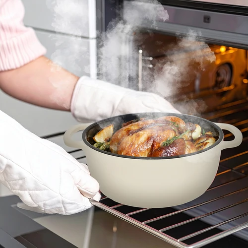 Olla de hierro fundido esmaltada - ecru, 5,8 L - 8