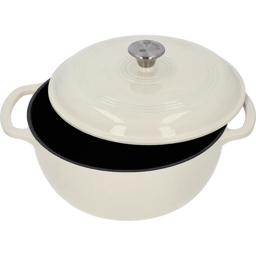 Olla de hierro fundido esmaltado - marfil, 5,8L - 2