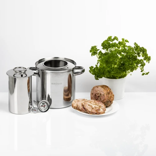 Pack con camisa de agua - prensa para fiambre 1,5 kg + olla - 19