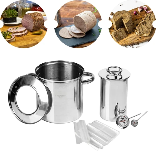 Pack con camisa de agua - prensa para fiambre 1,5 kg + olla - 7