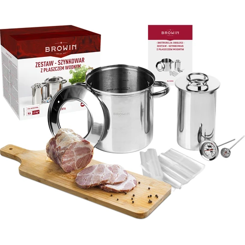 Pack con camisa de agua - prensa para fiambre 1,5 kg + olla - 18