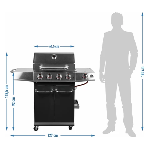 Parrilla de gas dragON BBQ G101, 11,7 kW - 10