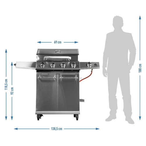 Parrilla de gas dragON BBQ G201, 18,8 kW - 12