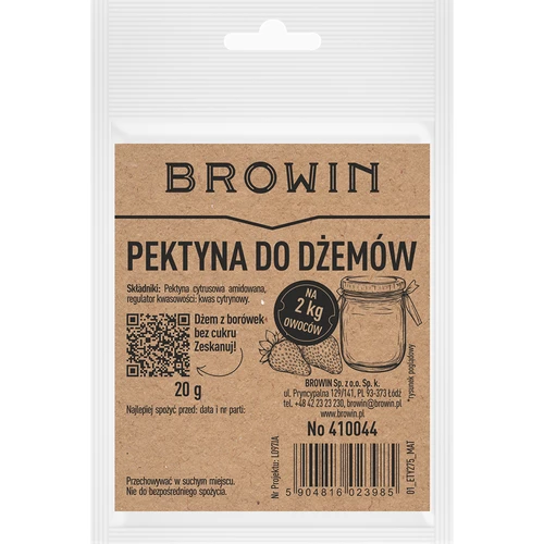 Pectina para mermeladas - cítrica amidada para gelificación, 20 g  - 1 
