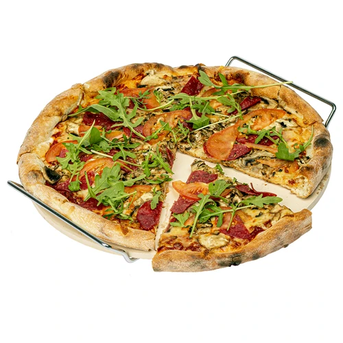Piedra para pizza con asa y cuchillo, Ø 33 cm - 5