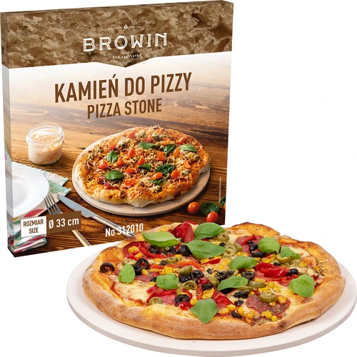 Piedra para pizza redonda, hecha de cordierita, diámetro 33 cm - 6