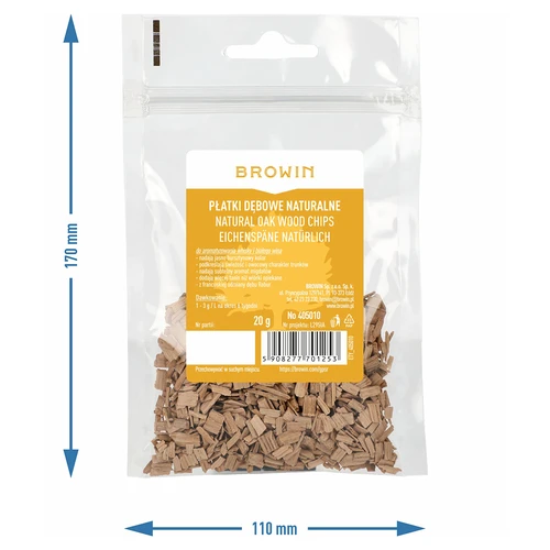 Płatki dębowe naturalne (nieopiekane), 20g - 7