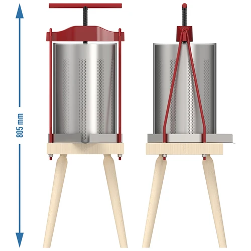 Prensa de marco para frutas 10 L DIY cesta de metal - 6