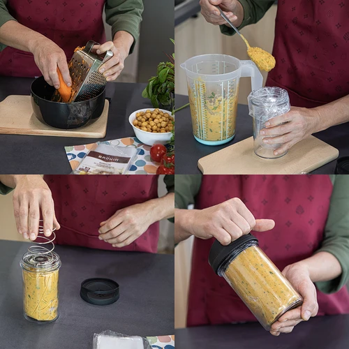 Prensa para fiambres de vidrio - kit DUO, para 2 x 450 g - 13