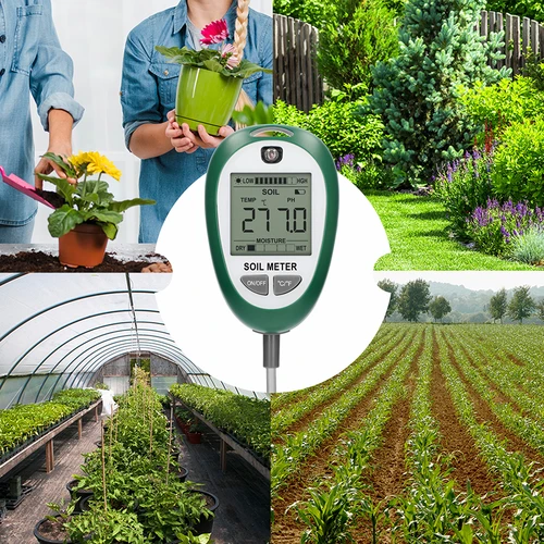Probador de sustrato 4 en 1-pH, humedad, C, luz solar - 8