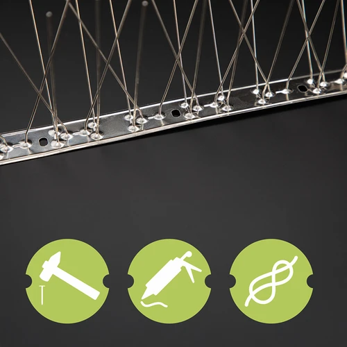 Púas contra aves (tira de metal) 10 piezas DIY - 7