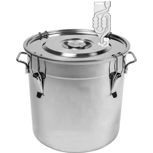 Recipiente de acero inoxidable de 30 l con tapa  - 1 