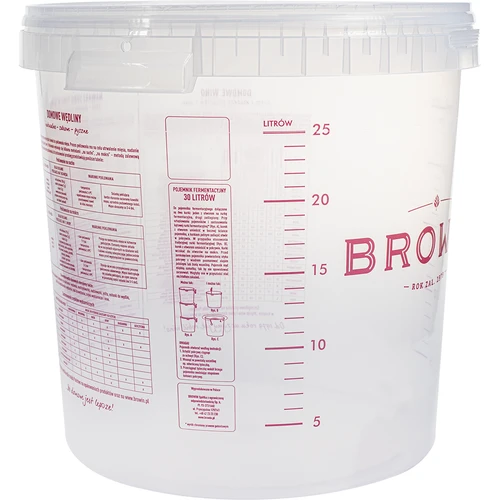 Recipiente de ferment. transp 30L impresión, 2 tubos - 3