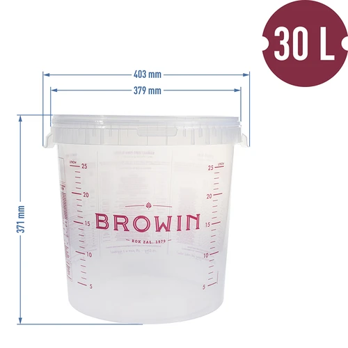 Recipiente de ferment. transp 30L impresión, 2 tubos - 5