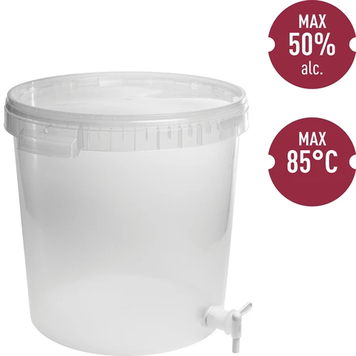 Recipiente de fermentación de 30 L con tapa y grifo - 2