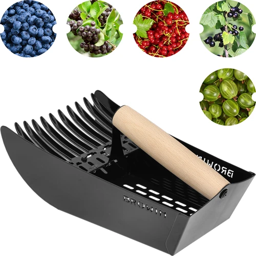 Recogedor de frutas pequeñas de metal negro - 2