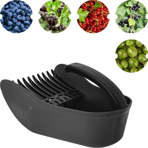 Recogedor de frutas pequeñas de plástico negro - 2
