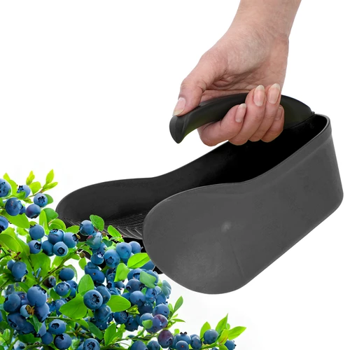 Recogedor de frutas pequeñas de plástico negro - 6