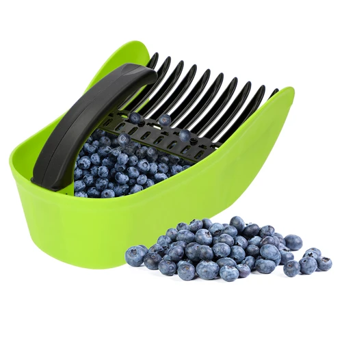 Recogedor de frutas pequeñas de plástico verde - 5