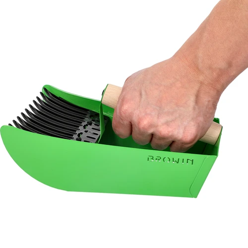 Recogedor de frutas pequeñas metálico verde - 6