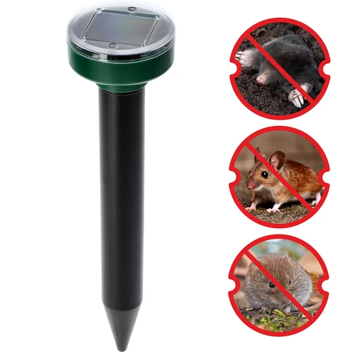 Repelente solar de topos – protección eficaz, segura y humanitaria para el jardín, conjunto de 4 piezas. - 7