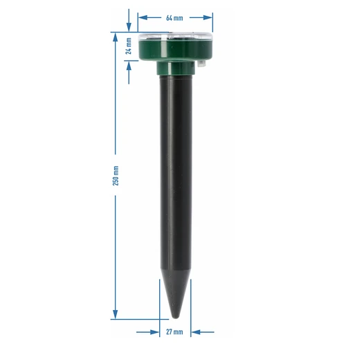 Repelente solar de topos – protección eficaz, segura y humanitaria para el jardín, conjunto de 4 piezas. - 9