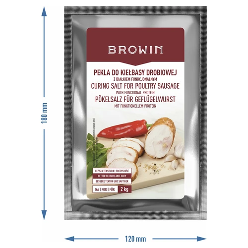 Sal de curación - Mezcla de curado para salchicha de ave, con proteína funcional, 60 g - 4