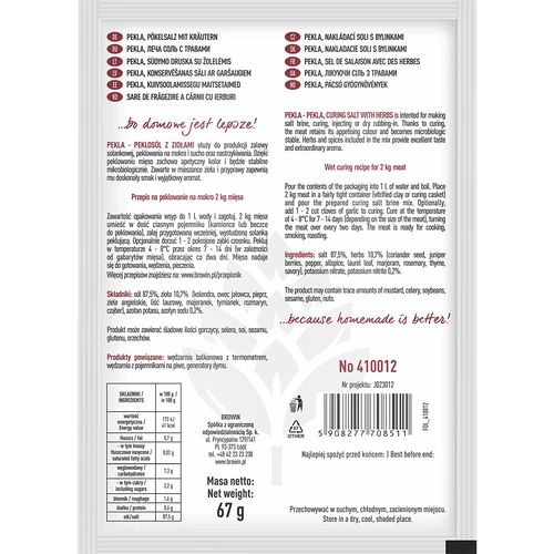 Sal de curado con hierbas "Pekla" - 70 g - 2