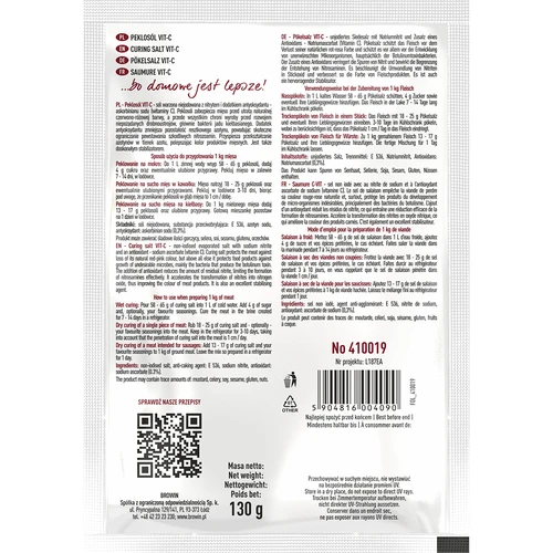 Sal de curado Vit-C - 130 g - 2