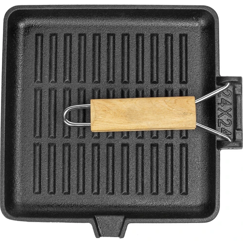 Sartén cuadrada de hierro fundido, 22 cm - 2