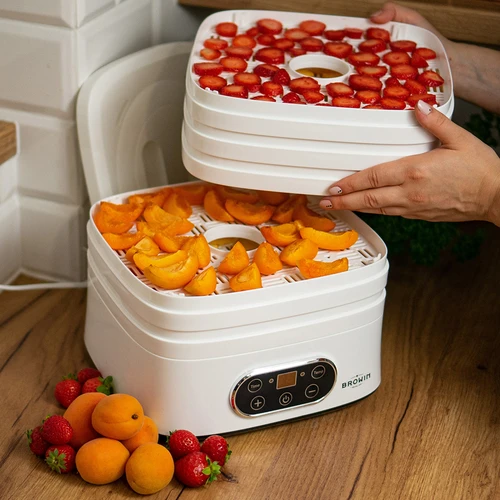 Secadora de alimentos con regulación de temperatura, 240W, blanca - 20