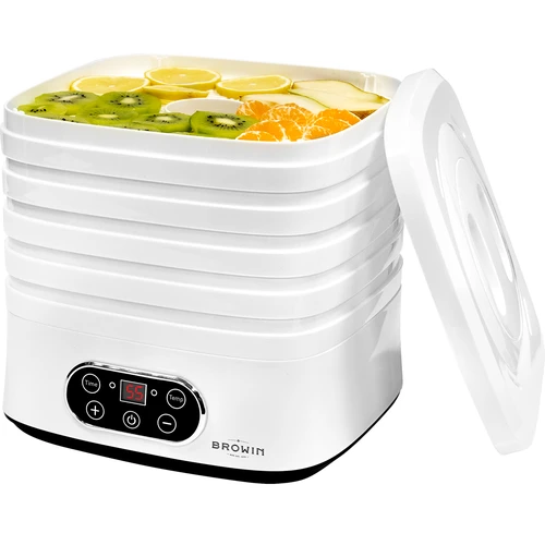 Secadora de alimentos con regulación de temperatura, 240W, blanca - 8